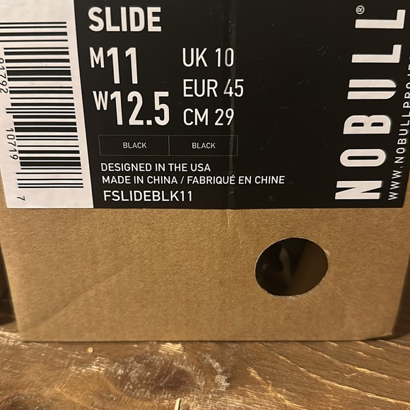 Black No Bull Slides- Men's 11, Women's 12.5 - Picture 2 of 5